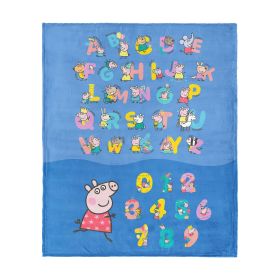 Hasbro Peppa Pig Peppa Learns Silk Touch Throw Blanket 60x80 inches
