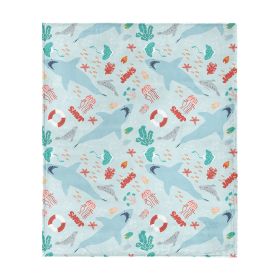 Jaws Coastal Sharks Silk Touch Throw Blanket 60x80 inches