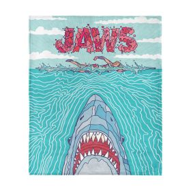Jaws Squiggle Poster Silk Touch Throw Blanket 60x80 inches