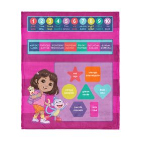 Nickeoldeon Dora the Explorer Vamanos Silk Touch Throw Blanket 60x80 inches