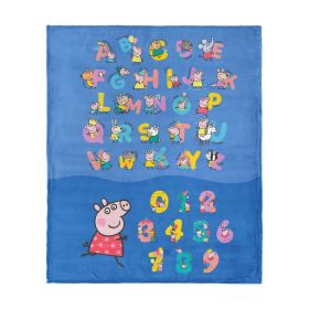 Hasbro Peppa Pig Peppa Learns Silk Touch Throw Blanket 50x60 inches