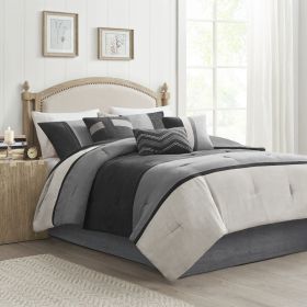 7 Piece Faux Suede Comforter Set