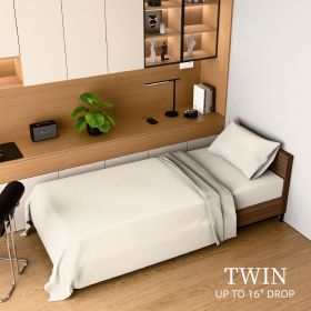 Bedding Twin Bed Sheets Set - 3 Piece Bedding - Brushed Microfiber - Shrinkage and Fade Resistant - Easy Care (Twin, White)