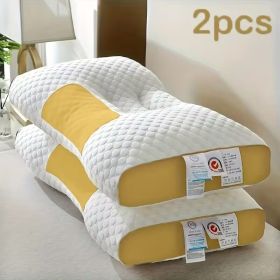 YBZ 3D Knitted Cotton Massage Pillow 2pack (Option: YELLOW)