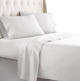 Twin Size Sheets Set - Bedding Sheets & Pillowcases w/ 16 inch Deep Pockets - Fade Resistant & Machine Washable - 3 Piece 1800 Series Twin Bed Sh (Color: White, Piece Type: 3 Piece 1800 Series Twin)