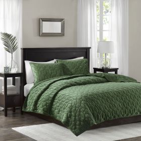 3 Piece Velvet Quilt Set (Color: as Pic)