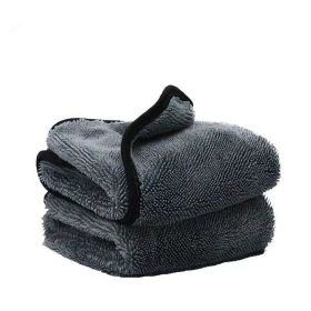 Towel Microfiber Car Beauty Car Towel Not Easy To Shed Hair Thickened Absorbent Seamless Car Cleaning Cloth (Option: Gray 600g ㎡-20x30CM)